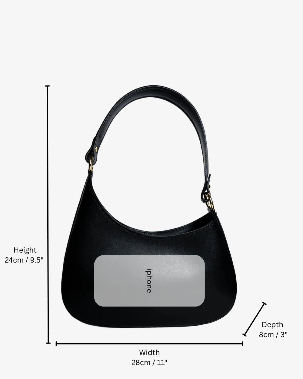 Luna Leather Shoulder Bag in Tan