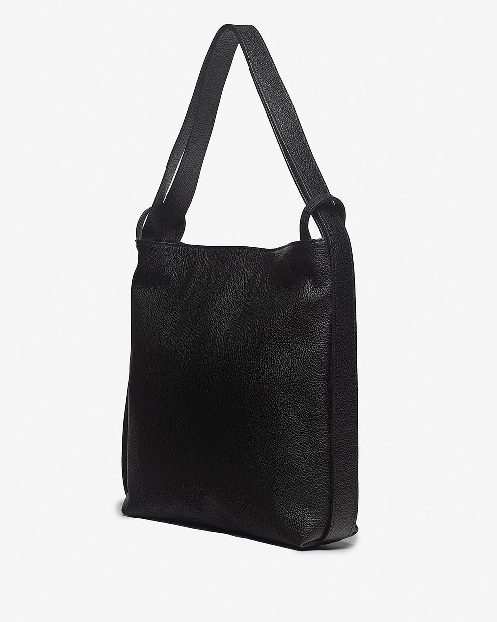 black leather tote backpack OTTAVIA — Italian Leather 2-in-1 Convertible Backpack Tote for Women