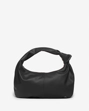 Vittoria Leather Crescent Knot Bag in Black