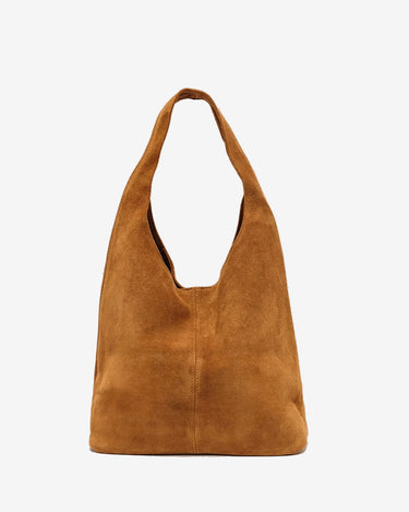 Camilla Caramel Suede Tote Bag