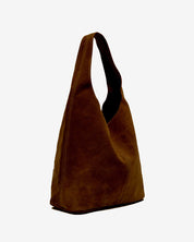 Camilla Suede Tote Bag in Tobacco Brown