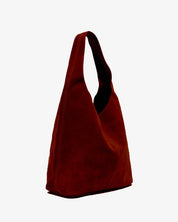 Camilla Suede Tote Bag in Burgundy