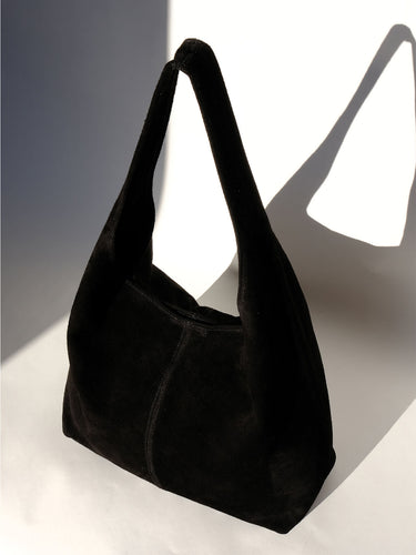 Camilla Suede Tote Bag in Black