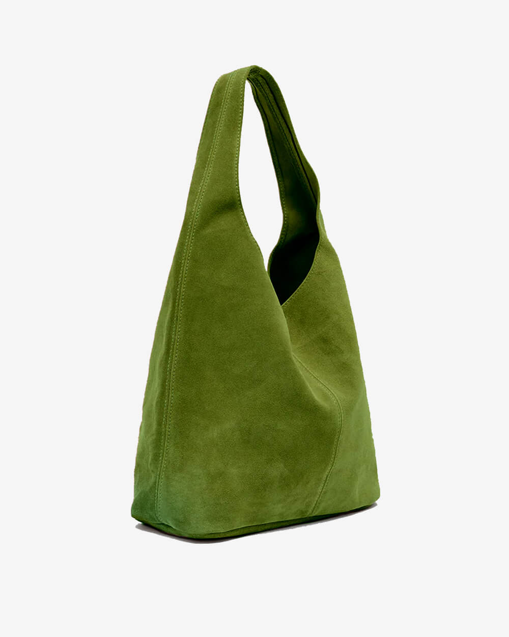 Camilla Suede Tote Bag in Olive Green