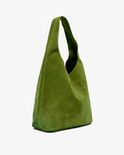 Camilla Suede Tote Bag in Olive Green