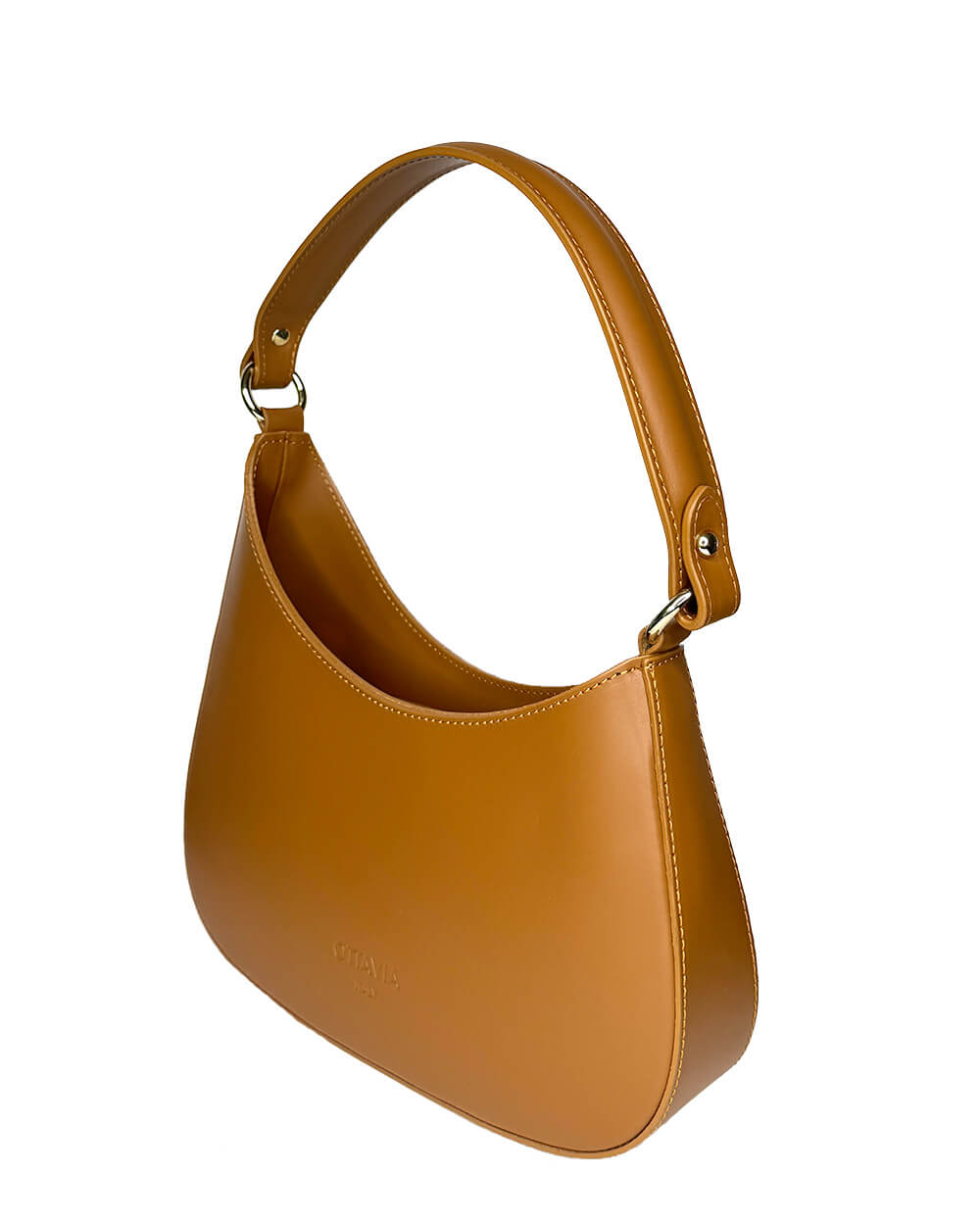 Luna Leather Shoulder Bag in Tan