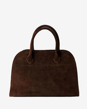 Alessia Suede Buckled Carryall Tobacco Brown