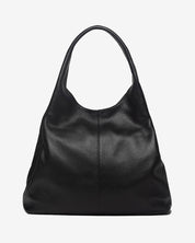 Giulia Leather Shoulder Bag in Black