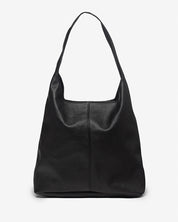 Sienna Black Leather Hobo Bag