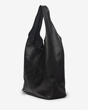 Sienna Black Leather Hobo Bag