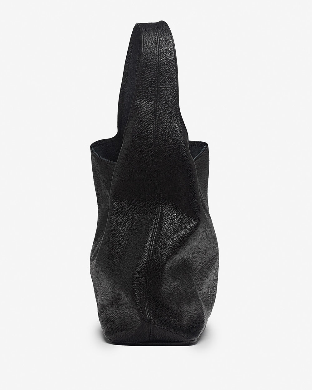 Sienna Black Leather Hobo Bag