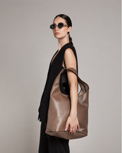 Sienna Chocolate Leather Hobo Bag
