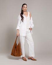 Camilla Suede Tote Bag in Caramel