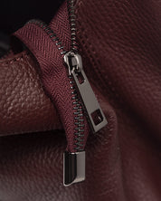 Giulia Leather Shoulder Bag in Burgundy