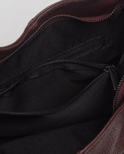 Giulia Leather Shoulder Bag in Burgundy