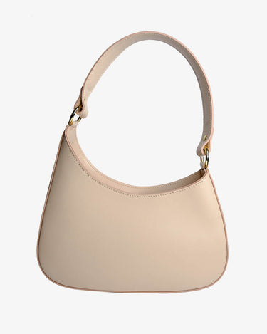 Luna Leather Shoulder Bag in Cream