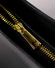 Luna Leather Shoulder Bag in Black