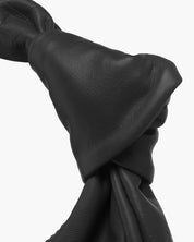 Vittoria Leather Crescent Knot Bag in Black