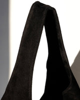 Camilla Suede Tote Bag in Black - OTTAVIA