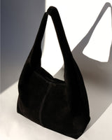 Camilla Suede Tote Bag in Black - OTTAVIA