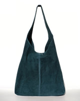 Camilla Suede Tote Bag in Dark Teal - OTTAVIA