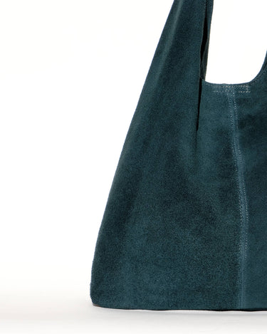 Camilla Suede Tote Bag in Dark Teal - OTTAVIA