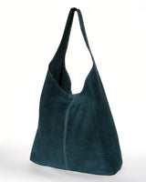 Camilla Suede Tote Bag in Dark Teal - OTTAVIA