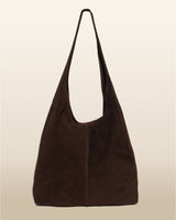 Camilla Suede Tote Bag in Tobacco Brown - OTTAVIA