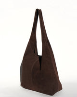 Camilla Suede Tote Bag in Tobacco Brown - OTTAVIA