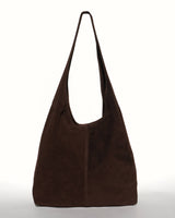 Camilla Suede Tote Bag in Tobacco Brown - OTTAVIA