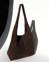 Camilla Suede Tote Bag in Tobacco Brown - OTTAVIA