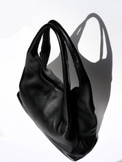 Giulia Leather Shoulder Bag in Black - OTTAVIA