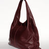 Giulia Leather Shoulder Bag in Burgundy - OTTAVIA