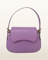 Lucia Leather Shoulder Bag in Lavender - OTTAVIA