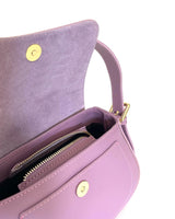 Lucia Leather Shoulder Bag in Lavender - OTTAVIA