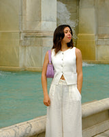 Lucia Leather Shoulder Bag in Lavender - OTTAVIA