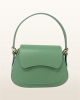 Lucia Leather Shoulder Bag in Pistachio Green - OTTAVIA