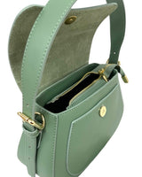 Lucia Leather Shoulder Bag in Pistachio Green - OTTAVIA