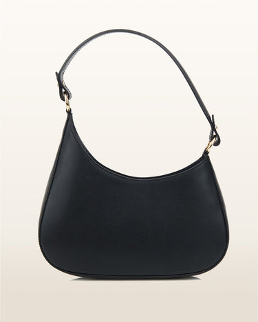 Luna Leather Shoulder Bag in Black - OTTAVIA