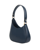 Luna Leather Shoulder Bag in Navy Blue - OTTAVIA